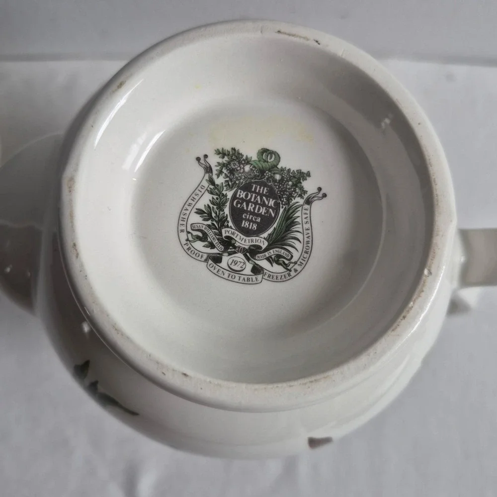 Portmeirion Botanic Garden Coffee Pot Shrubby Peony Floral White England